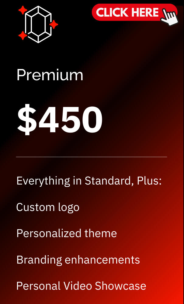 Premium Resume Website A fully customized resume website with a personalized logo, custom theme, enhanced branding, and a professional video introduction to elevate your personal brand.